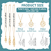 6Pcs Crystal Cage Holder Necklace NJEW-AB00036-2