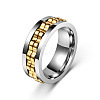304 Stainless Steel Gear Rotatable Finger Rings FS-WGAD37A-18-1