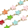 304 Stainless Steel Enamel Starfish Link Chains CHS-F023-01D-G-1