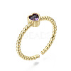 Brass Micro Pave Cubic Zirconia Cuff Rings RJEW-T016-12G-NF-4