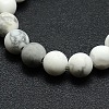 Frosted Howlite Round Bead Strands G-M064-12mm-12-2