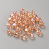 Plating Acrylic Beads OACR-WH20006-01G-1