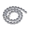 Electroplated Synthetic Non-magnetic Hematite Beads Strands G-K375-C01-01-3