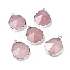 Natural Rose Quartz Pendants G-I207-14M-S-1