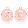 Golden Plated Alloy Enamel Charms X-ENAM-S118-07K-1