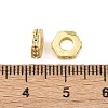 Brass Micro Pave Clear Cubic Zirconia European Beads KK-C142-11B-G-3
