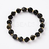 Natural Golden Sheen Obsidian Beads Stretch Bracelets BJEW-Z007-B-05-2