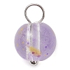 Baking Paint Glass Beads Charms PALLOY-JF03132-02-3