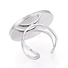 304 Stainless Steel Cuff Ring Findings STAS-S080-040I-P-4