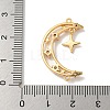 Brass Micro Pave Clear Cubic Zirconia Pendants KK-K378-01G-01-3