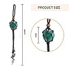 12Pcs Wing Braided Nylon Cord Macrame Pouch Pendant Decorations AJEW-SW00009-04-2
