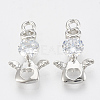 Alloy Cubic Zirconia Pendants ZIRC-Q017-035P-1