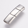 Tarnish Resistant 304 Stainless Steel Magnetic Clasps with Glue-in Ends STAS-F122-03P-1