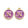 Golden Plated Alloy Enamel Charms ENAM-Q437-12N-1