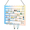2Pcs Acrylic Wall Mounted Jewelry Display Stands for Earrings Necklaces Bracelets Rings OACR-BC0001-28-1
