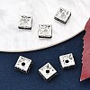 Brass Rhinestone Spacer Beads RSB072-04S-3
