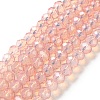 Baking Paint Transparent Glass Beads Strands DGLA-A034-J6MM-D04-1