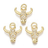 Brass Micro Pave Cubic Zirconia Charms X-ZIRC-S067-005-NF-2