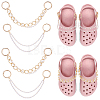   2set ABS Plastic Pearl Beaded Double-strand Shoe Charms Chains DIY-PH0007-07-1