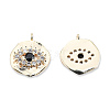 Brass Pave Clear Cubic Zirconia Charms KK-N232-457-1