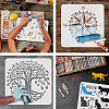 3Pcs 3 Styles PET Hollow Out Drawing Painting Stencils DIY-WH0395-0002-4