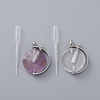 Rotatable Natural Quartz Perfume Bottle Pendants G-M362-01P-3