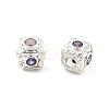 Brass Micro Pave Cubic Zirconia Beads KK-R216-17P-02-2