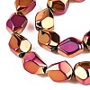 Electroplate Glass Beads Strands EGLA-T021-10F-3