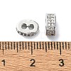 Rack Plating Brass Micro Pave Clear Cubic Zirconia Beads KK-U014-02P-2