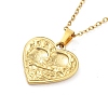 Heart with Skull Lover 304 Stainless Steel Pendant Necklaces NJEW-G083-02F-G-2