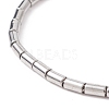 Glass Column Beaded Stretch Bracelet for Women BJEW-JB08625-02-4