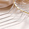 925 Sterling Silver Box Chain Necklaces with Spring Ring Clasp STER-BB71251-E-3