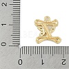 Brass Crystal Rhinestone Letter Links Connector Charms KK-S395-06G-I-3