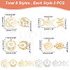 DICOSMETIC 16Pcs 8 Style 304 Stainless Steel Pendants STAS-DC0009-19-2