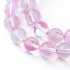 Synthetic Moonstone Beads Strands G-R375-6mm-B12-1
