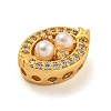 Brass Micro Pave Clear Cubic Zirconia Beads KK-Z072-10G-2