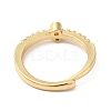 Rack Plating Brass Clear Cubic Zirconia Number 9 Adjustable Rings for Women RJEW-S407-09G-09-3