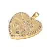 Brass Micro Pave Rhinestone Pendants KK-Z161-01G-01-2