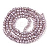 Electroplate Glass Beads Strands EGLA-A044-P2mm-B13-3