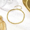 Brass Curb Chain Bracelets for Women Men BJEW-JB10273-2