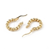 Brass Twist Hoop Earrings for Women EJEW-L234-088G-3