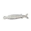304 Stainless Steel Sardine Fish Pendants STAS-S186-05C-P-1
