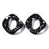 Spray Painted CCB Plastic Linking Rings CCB-Q091-019B-2