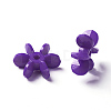 Dark Orchid Acrylic Flower Beads for Necklace Jewelry X-SACR-S623-7-2