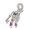 Rack Plating Alloy Rhinestone European Dangle Charms PALLOY-P307-08P-2