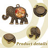   DIY Blank Elephant Pendant Making Kit DIY-PH0021-41-4