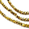 Transparent Electroplate Glass Beads Strands EGLA-A039-T2mm-UA01-3