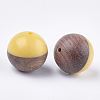 Resin & Walnut Wood Beads RESI-S358-68F-2