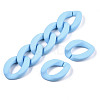Opaque Spray Painted Acrylic Linking Rings X-OACR-S036-001A-I14-3
