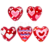 10Pcs 5 Colors Handmade Lampwork Enamel  Beads LAMP-PA0001-05-6